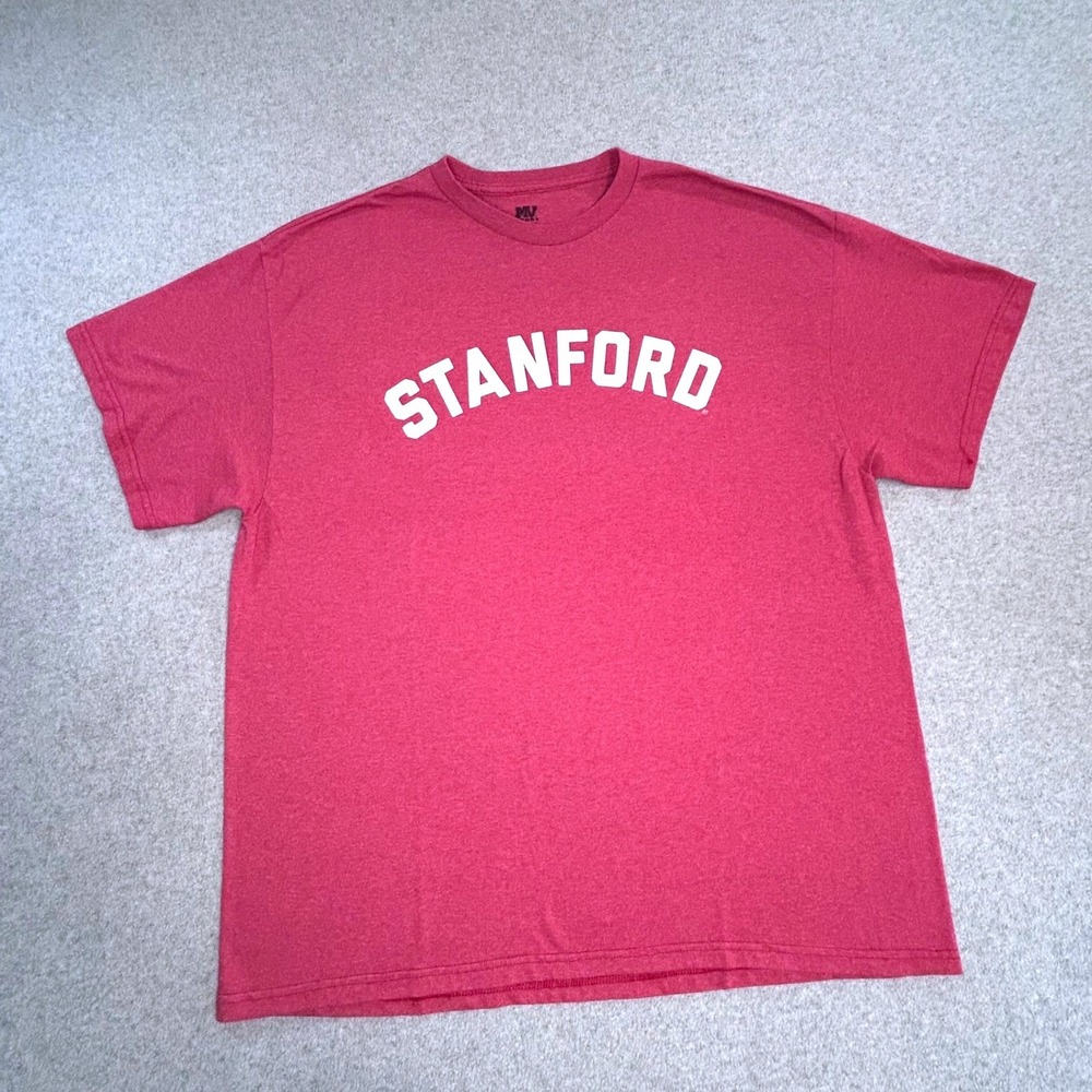 MV Sport Stanford University T Shirt Mens XL Red Heathered Collegiate